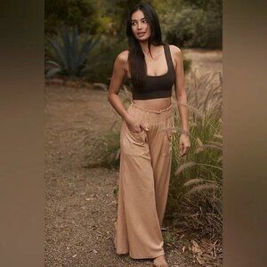 FP Movement by Free People Tan Wide Leg Pants